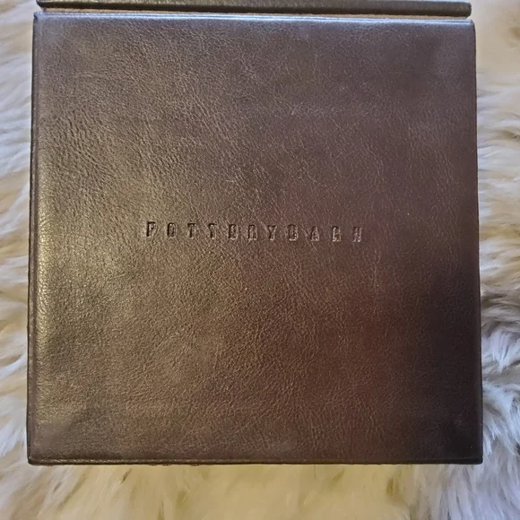 Pottery Barn Colby Leather Travel Box "Espresso" EUC - Picture 4 of 11